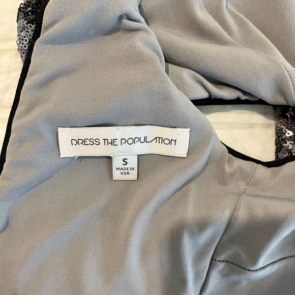 Dress The Population Sequin Body Con Mini Dress Made in USA Size Small - Picture 11 of 16